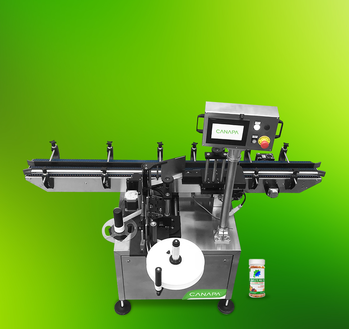 Automatic Labeling Machines Cannabis Container & PreRoll