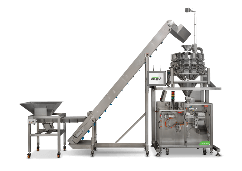 Swify Mini and PrimoCombi weigh filling and bag filling cannabis machine