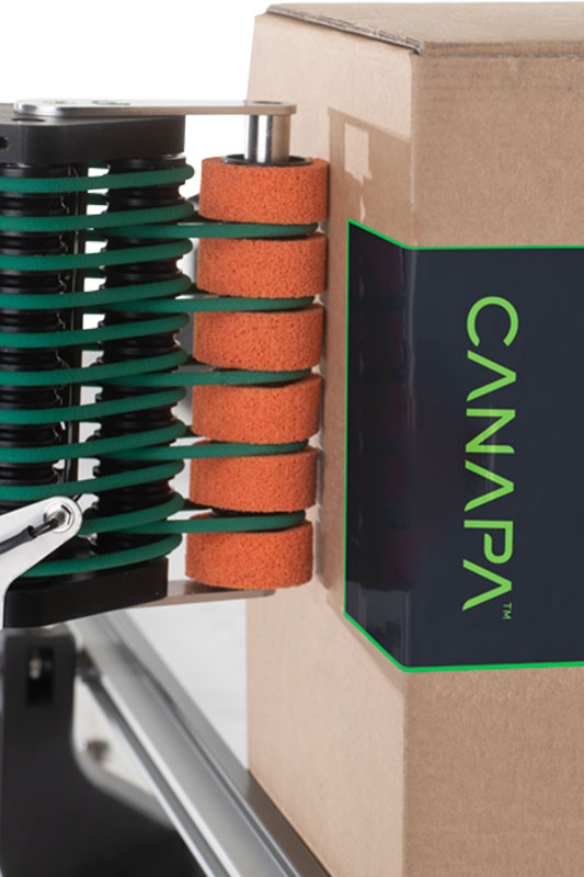 Cannabis corner label machine