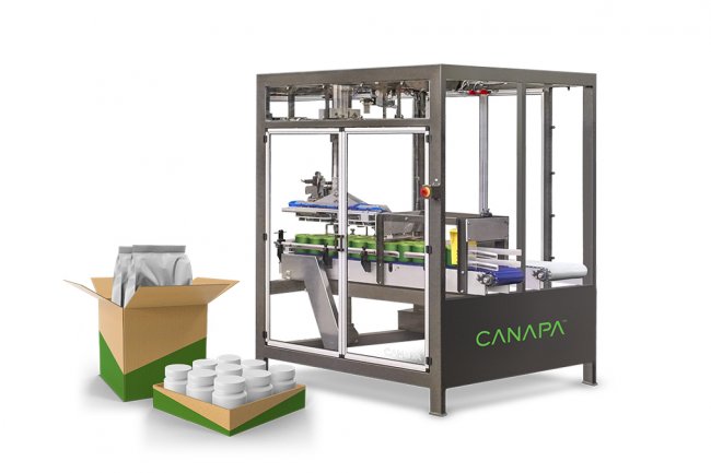 Pick and place case filling solution for cannabis manufacturing