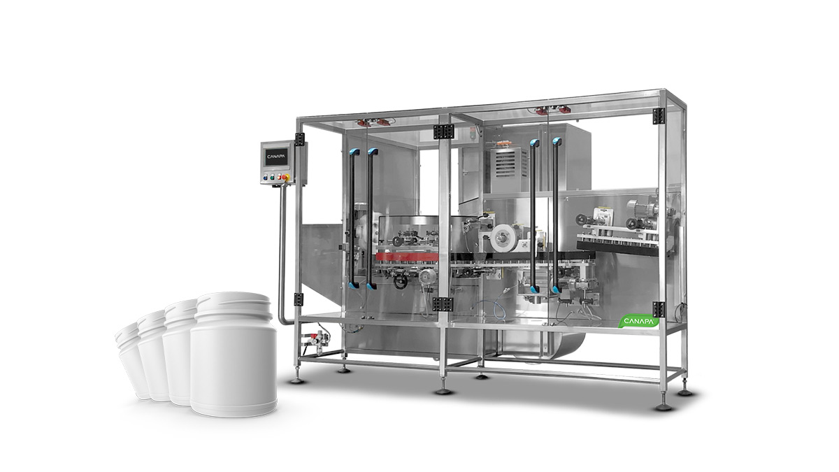 Unscrambling machine for cannabis based bottled and jar products with examples