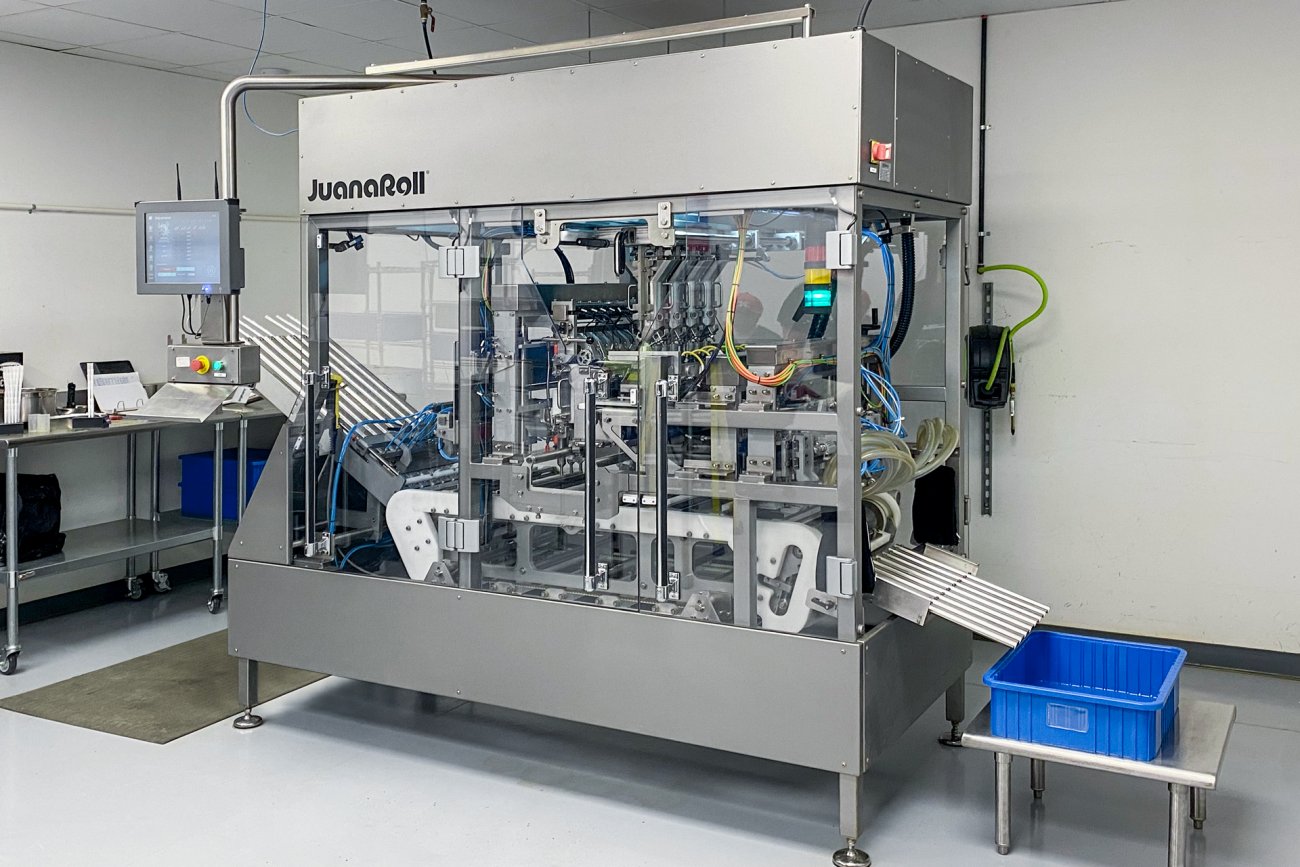 Natures Grace preroll packaging machine