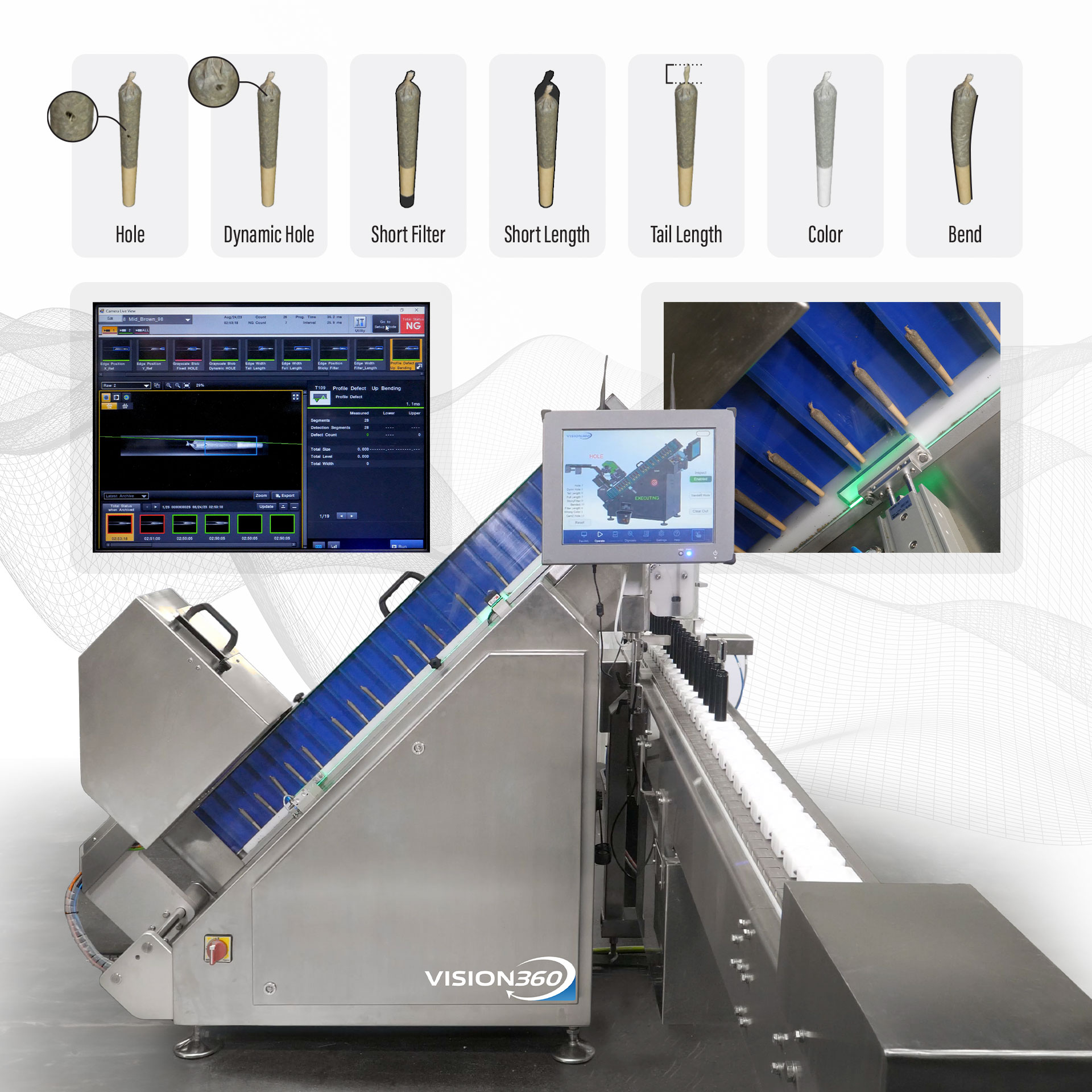 Vision360 pre roll automated inspection