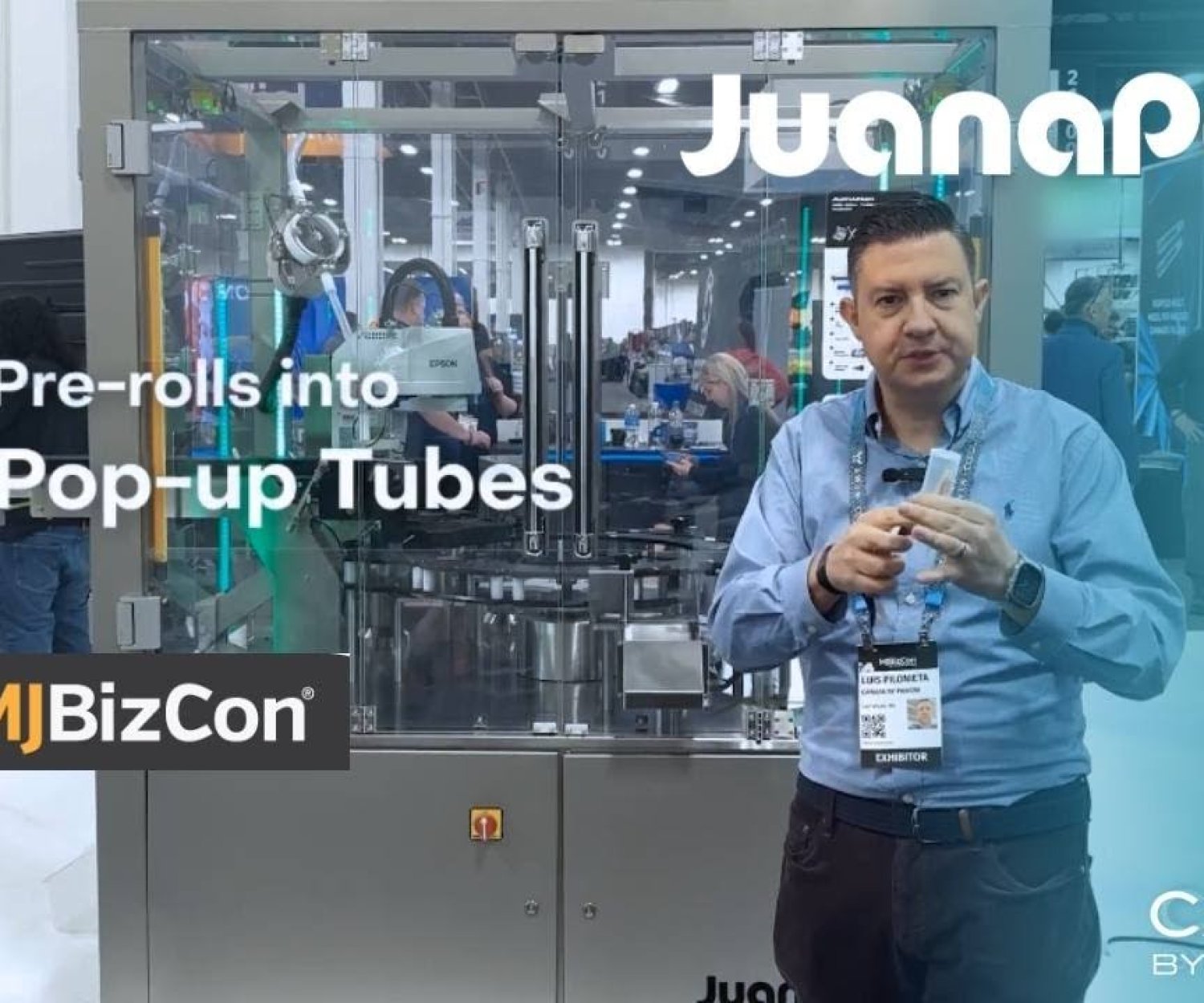 JuanaPack Automatic Pre-Roll Tube / Tray Packing Machine Explained at MJBizCon