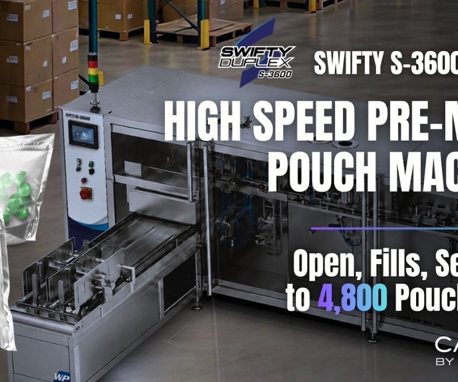 Canapa by Paxiom High Speed Pouch Filling Machine - Swifty S-3600 Duplex